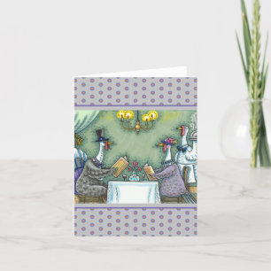 PUTEN FEINES DINING, ERNTEDANKFEST-VOGEL HUMOR Bla Karte