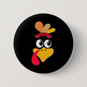 Puten-Gesicht-Familien-Thanksgiving-Shirts für Fra Button