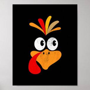 Puten-Gesicht-Familien-Thanksgiving-Shirts für Fra Poster