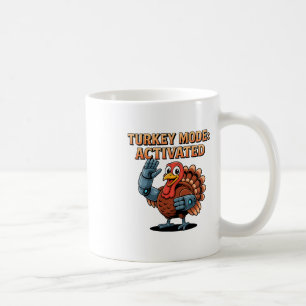 Puten-Modus aktiviert Lustiger Thanksgiving-Robote Kaffeetasse
