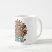 Puten-Modus Ein Lustiger Thanksgiving-Puter Mit Kaffeetasse (VorderseiteRechts)