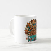 Puten-Modus Ein Lustiger Thanksgiving-Puter Mit Kaffeetasse (Vorderseite Links)
