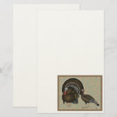 Puten Standard Bronze Portrait Briefpapier (Vorne/Hinten)