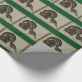 Puten Standard Bronze Portrait Geschenkpapier (Ecke)