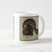Puten Standard Bronze Portrait Jumbo-Tasse (Vorderseite Rechts)