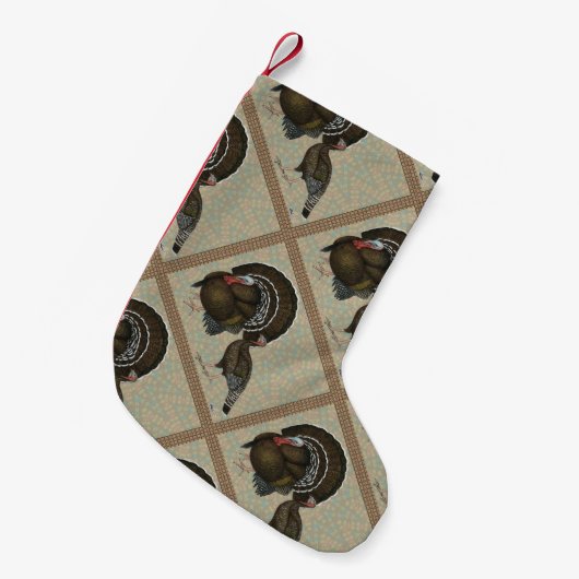 Puten Standard Bronze Portrait Kleiner Weihnachtsstrumpf (Vorderansicht (hängend))