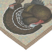 Puten Standard Bronze Portrait Kurzer Tischläufer (Ecke)