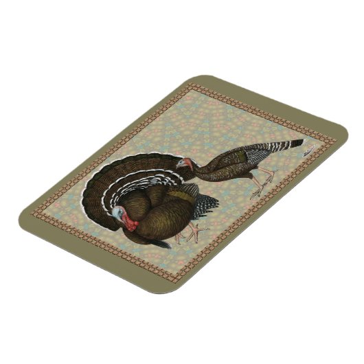 Puten Standard Bronze Portrait Magnet (Linke Seite)