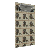 Puten Standard Bronze Portrait Mini Klemmbrett (Schrägansicht)