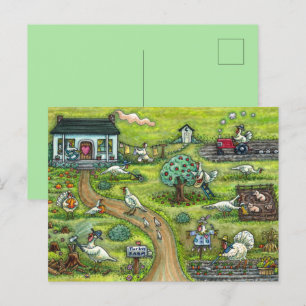 PUTENFARM, LUSTIGE LANDWIRTSCHAFTLICHE THANKSGIVIN FEIERTAGSPOSTKARTE