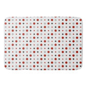 Putenrote, schwarze, graue und weiße Punkte Badematte (Vorderseite)
