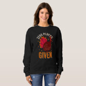 Puterchen ohne Federn zum Erntedankfest Sweatshirt (Vorne ganz)