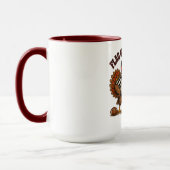 Puterstunde Truthahn Erntedankfest Design Tasse (Links)