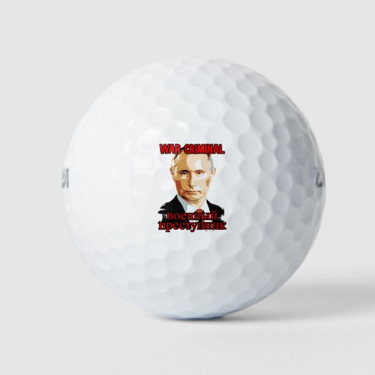 putin-2980748 Kriegsverbrecher Golfball (Vorderseite)