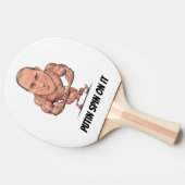 Putin-Drehbeschleunigung auf ihr Tischtennis Schläger (Seitenansicht)