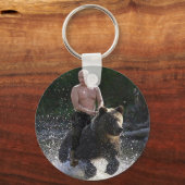 Putin fährt einen Bären! Schlüsselanhänger (Vorderseite)