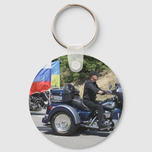 Putin fährt einen Trike! Schlüsselanhänger (Vorderseite)