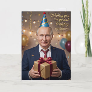 Putin Geburtstag Strongman Geopolitik Humor Karte
