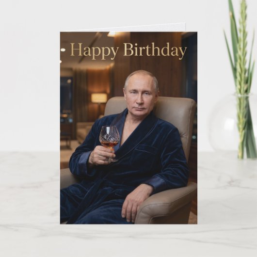 Putin Geburtstag Strongman Satire Karte (Vorderseite)