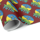 Putin gegen die Ukraine Geschenkpapier (Rolleneckpunkt)