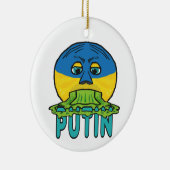 Putin gegen die Ukraine Keramik Ornament (Rechts)