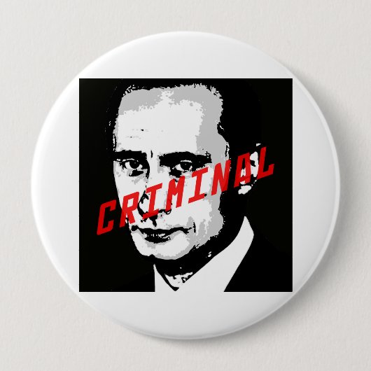 PUTIN IST EIN KRIEGSVERBRECHER BUTTON (Vorderseite)