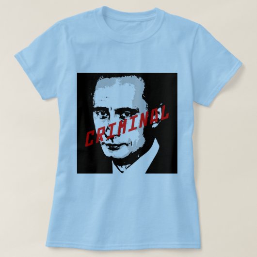 PUTIN IST EIN KRIEGSVERBRECHER T-Shirt (Design vorne)