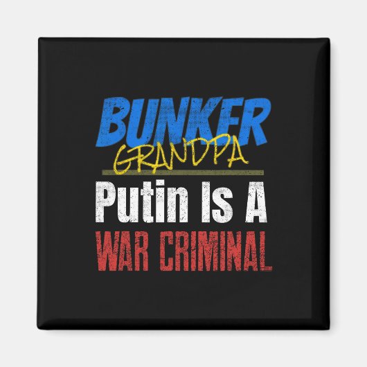 Putin ist ein Kriegsverbrecher Ukraine Ukrainisch Magnet (Vorne)