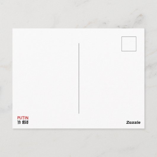 Putin ist tote Postkarten! Postkarte (Rückseite)