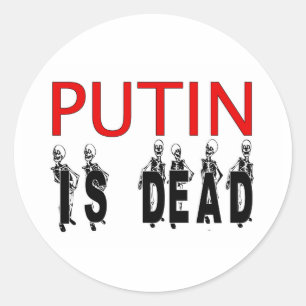 Putin ist tote Sticker! Runder Aufkleber