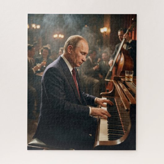 Putin Jazz Klavier New Orleans Puzzle (Vertikal)