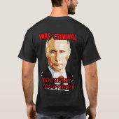 Putin: Kriegsverbrecher #1 T-Shirt (Rückseite)