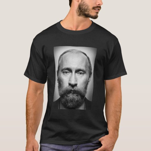 Putin mit Bart-Russland-Politik T-Shirt (Vorderseite)