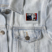 Putin mit russischer Flagge Button (Beispiel)