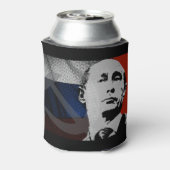 Putin mit russischer Flagge Dosenkühler (Kanne Rückseite)