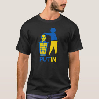 PutIn Müll Ukrainische Flaggenfarben Unisex T - Sh T-Shirt