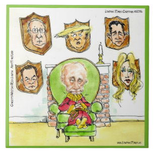 Putin On The Ritz mit Trump-Comic-Keramikfliese Fliese