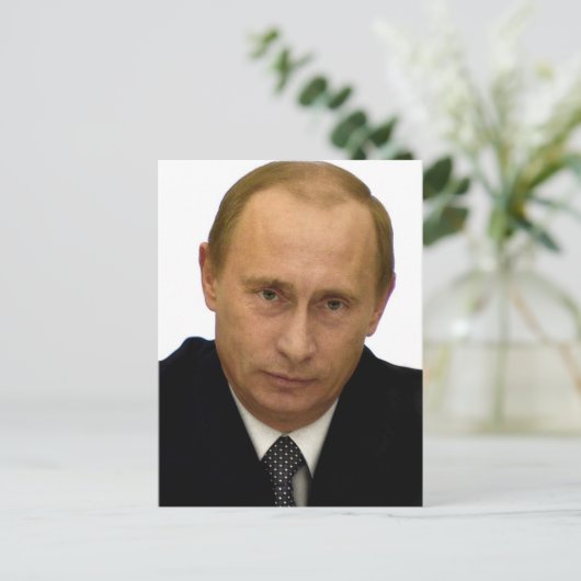 Putin Postkarte (Stehend Vorderseite)