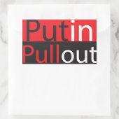 Putin Pullout Rechteckiger Aufkleber (Tasche)