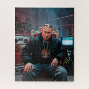 Putin Rapper Hip Hop Goldkette Boombox Puzzle