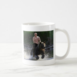 Putin reitet einen Bären! Kaffeetasse