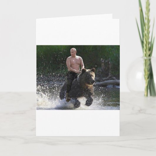 Putin reitet einen Bären! Karte (Vorderseite)