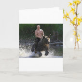 Putin reitet einen Bären! Karte (Gelbe Blume)