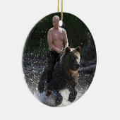 Putin reitet einen Bären! Keramikornament (Rechts)