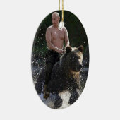 Putin reitet einen Bären! Keramikornament (Rechts)