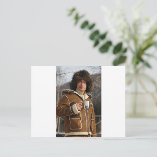 Putin trinkt! postkarte (Stehend Vorderseite)