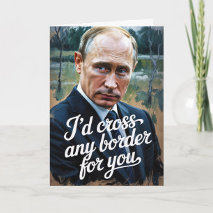 Putin Valentinstag Politische Satire Lustig Karte