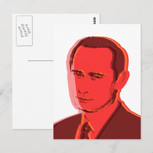 Putin Vladimir Postkarte (Vorne/Hinten)