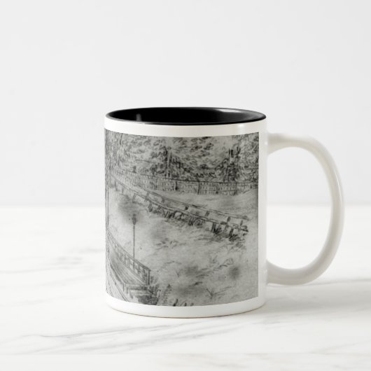 Putney Bahnhof Zweifarbige Tasse (Rechts)