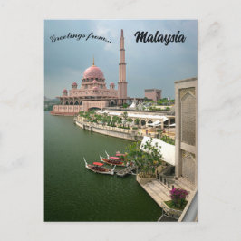 Putra-Moschee in Putrajaya, Malaysia Postkarte
